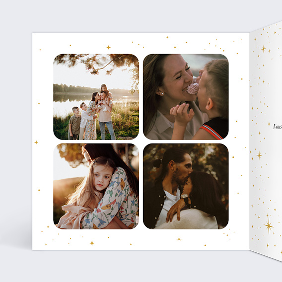 Carte de Noël  Etoile du Matin Intérieur Gauche