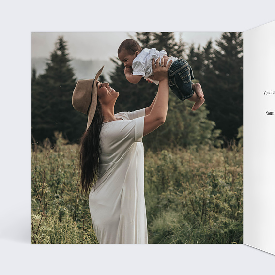 Carte de Noël Calligraphie Elegante Intérieur Gauche