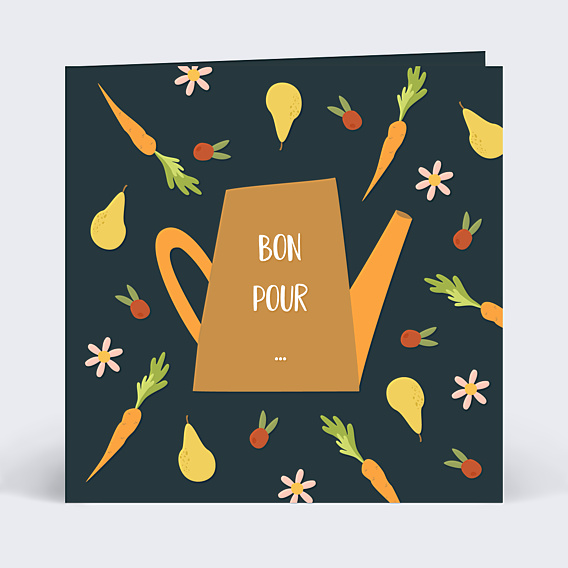 Carte de Noël Bon Pour Jardinage 