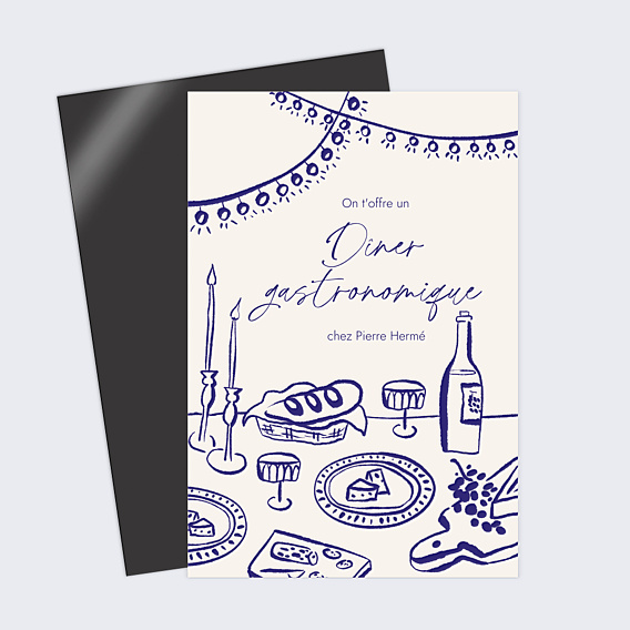 Carte de Noël Bon pour gastronomie