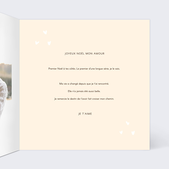 Carte de Noël Fondue Intérieur Droit