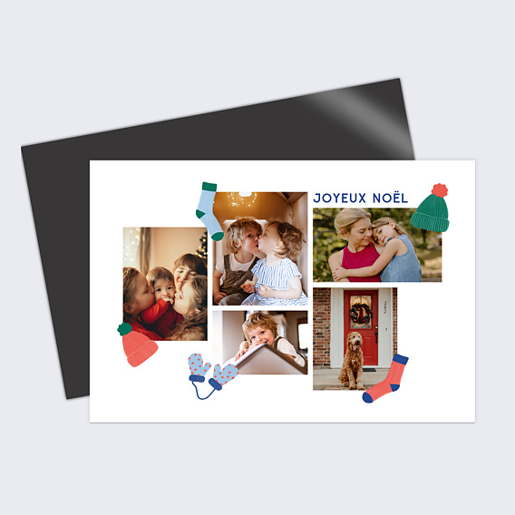 Carte de Noël  Vêtements d'hiver