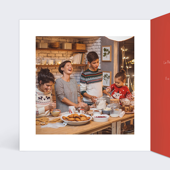 Carte de Noël  Chaussettes de Noël Intérieur Gauche