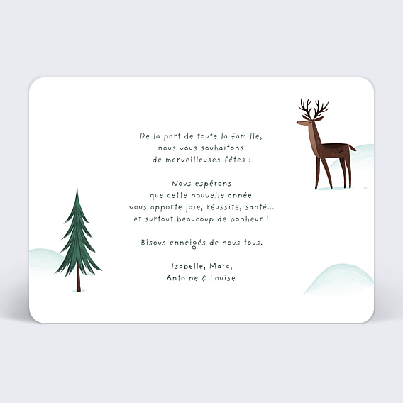 Carte de Noël Enneigé