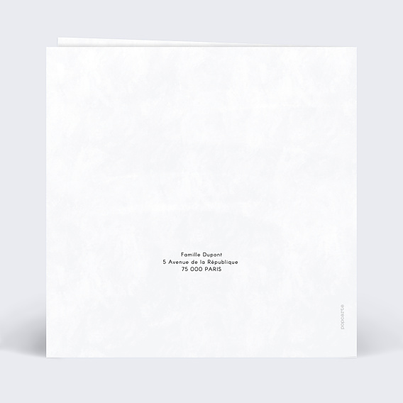 Carte de Noël Bonhomme de neige Verso