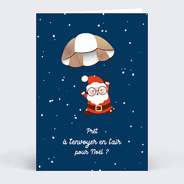 Carte de Noël Saut En Parachute