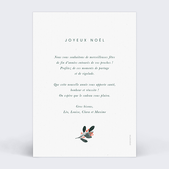 Carte de Noël Grande Typographie Noël