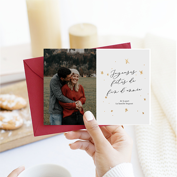 Carte de Noël  Photos Étoiles Après 4