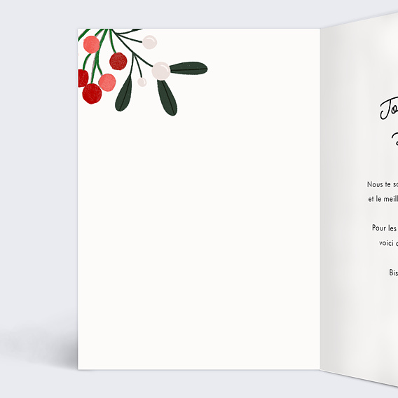 Carte de Noël  Enveloppe Intérieur Gauche