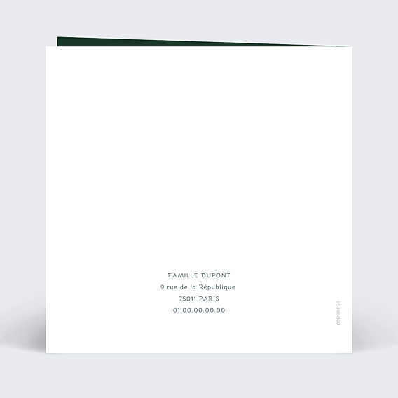 Carte de Noël Sapin Graphique Verso