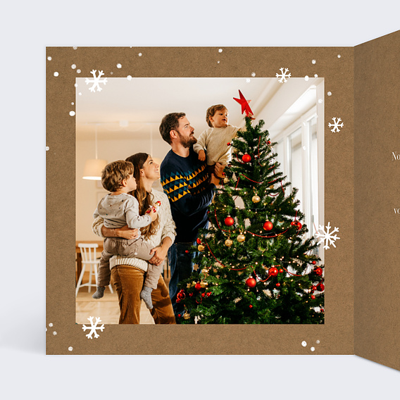 Carte de Noël Bonhomme de Neige Retourné Intérieur Gauche