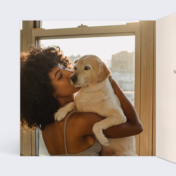 Carte de Noël  Père Noël Heureux Intérieur Gauche