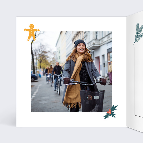 Carte de Noël  Petit Pain d'Épices Intérieur Gauche