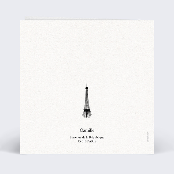 Carte de Noël  Toits de Paris Verso