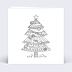 Carte de Noël Coloriage Couronne