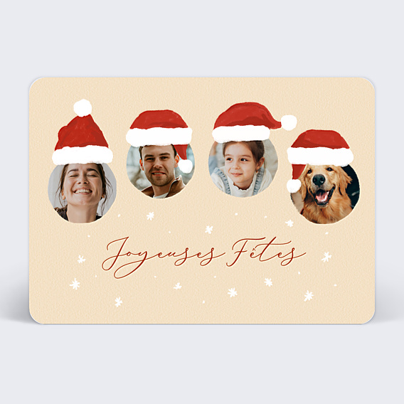 Carte de Noël  Bonnets Noël photos