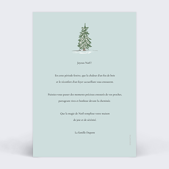 Carte de Noël Maisonnette colorée
