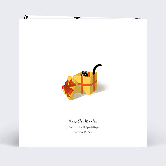 Carte de Noël Chat de Noel