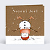 Carte de Noël Bonhomme de Neige Retourné
