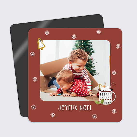 Carte de Noël Chocolat Chaud