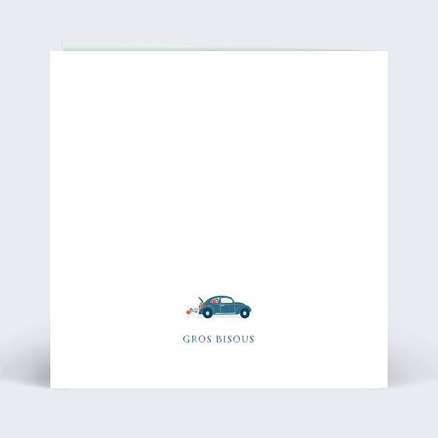 Carte de Noël Livraison de Cadeaux Verso