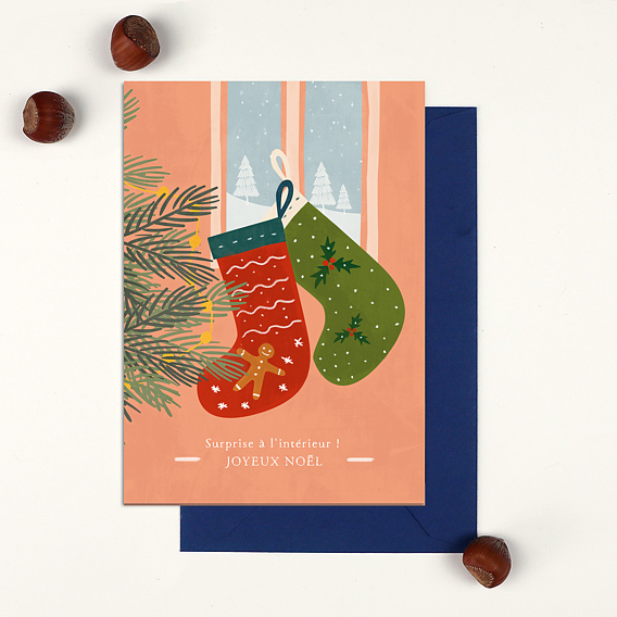 Carte de Noël Soirée d'Hiver