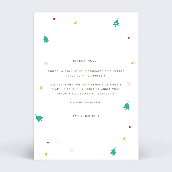 Carte de Noël Motifs Petite Forêt