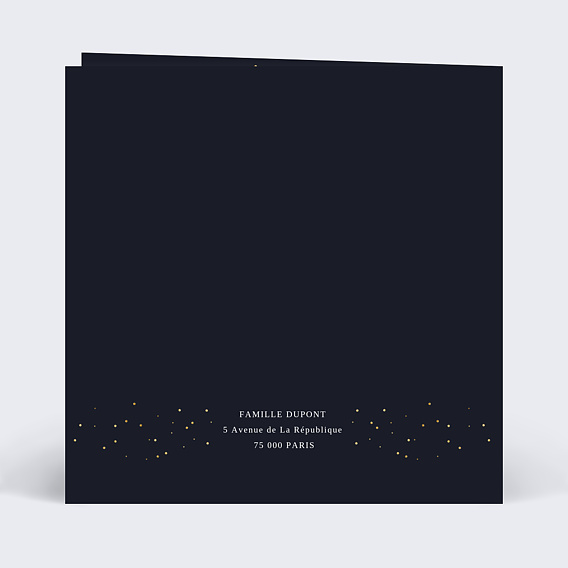 Carte de Noël  Traineau de Noël Verso