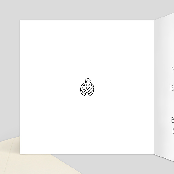 Carte de Noël Coloriage Couronne Intérieur Gauche