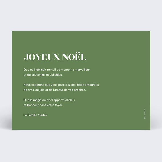 Carte de Noël  Triptyque coloré Verso