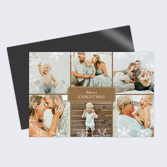 Carte de Noël  Flocons d’hiver 