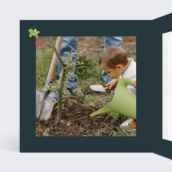 Carte de Noël Bon Pour Jardinage Intérieur Gauche