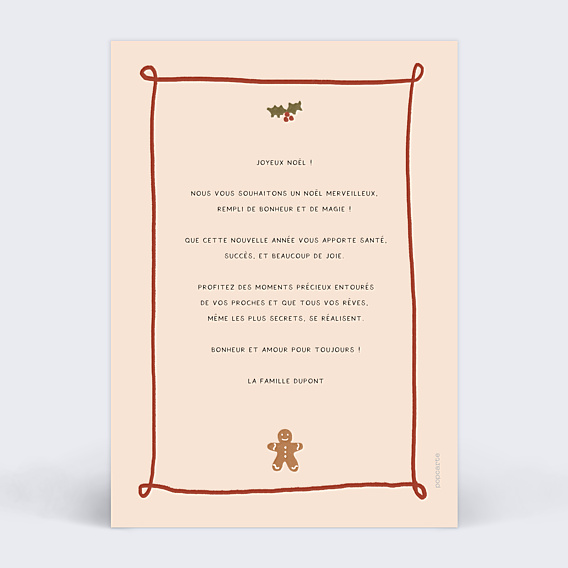 Carte de Noël Gourmandises