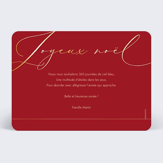 Carte de Noël Multiphotos Rouge