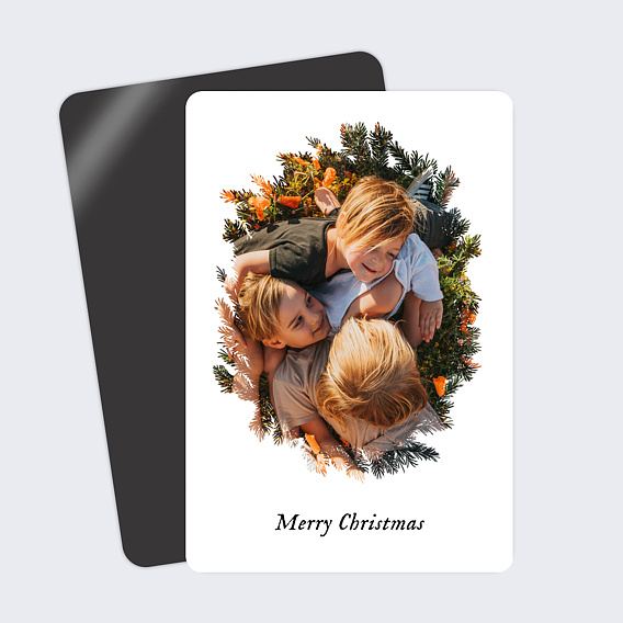 Carte de Noël  Cadre pin