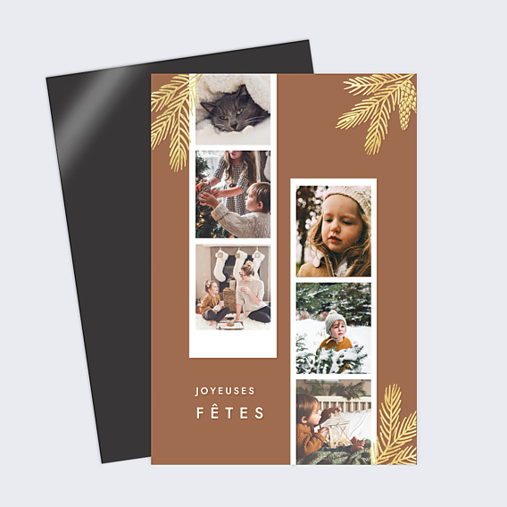 Carte de Noël Photomaton Ocre