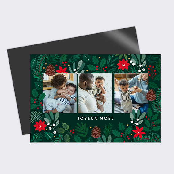 Carte de Noël Carte Verdoyant