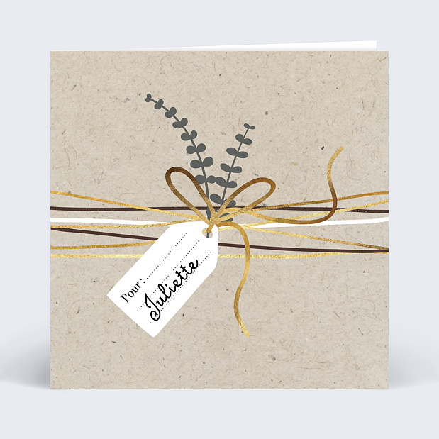 Carte de Noël Carte Cadeau Recto