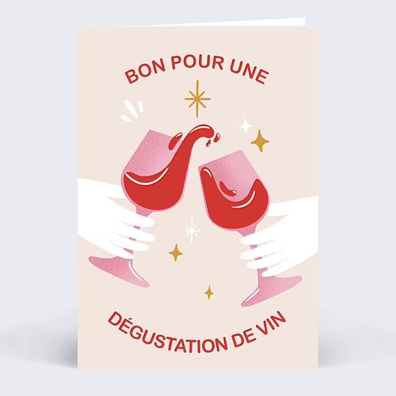 Carte de Noël Bon Pour dégustation