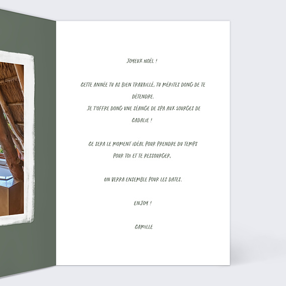 Carte de Noël Bon pour Spa