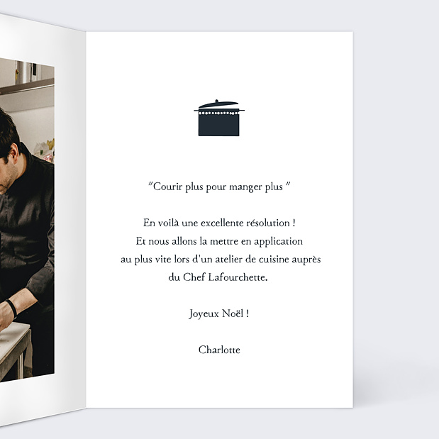 Carte de Noël Bon Pour Cuisine Intérieur Droit