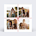 Carte de Noël Cadeau ruban photos