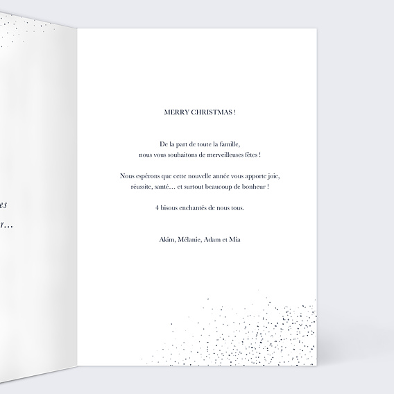 Carte de Noël Sous la neige Intérieur Droit