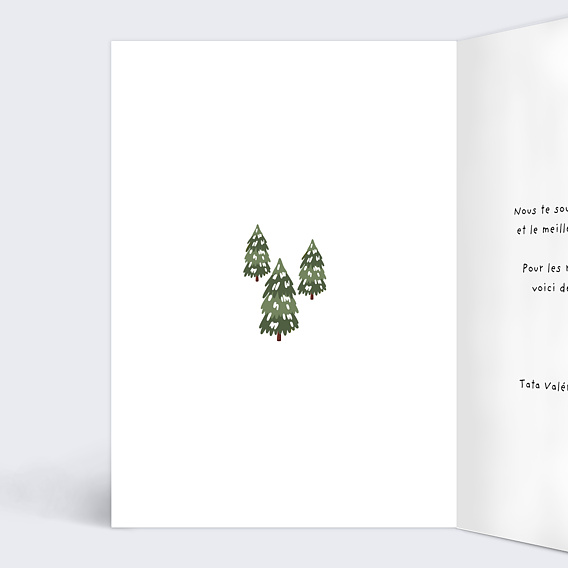 Carte de Noël Coup de Pouce Intérieur Gauche