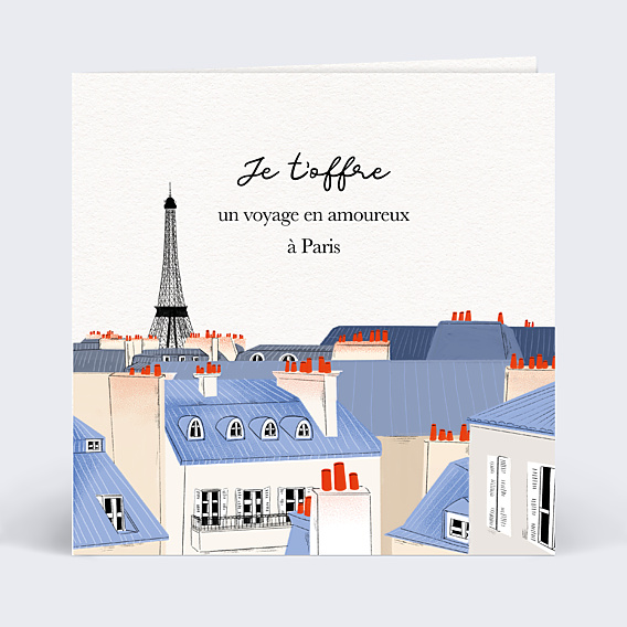 Carte de Noël Toits de Paris
