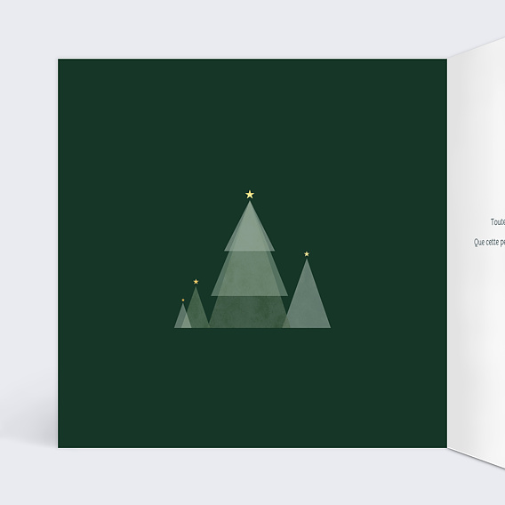 Carte de Noël Sapin Graphique Intérieur Gauche