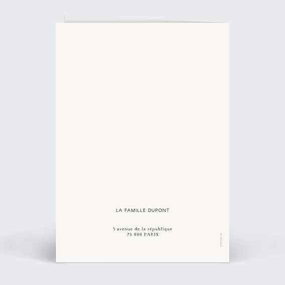 Carte de Noël  Neige et sapins Verso