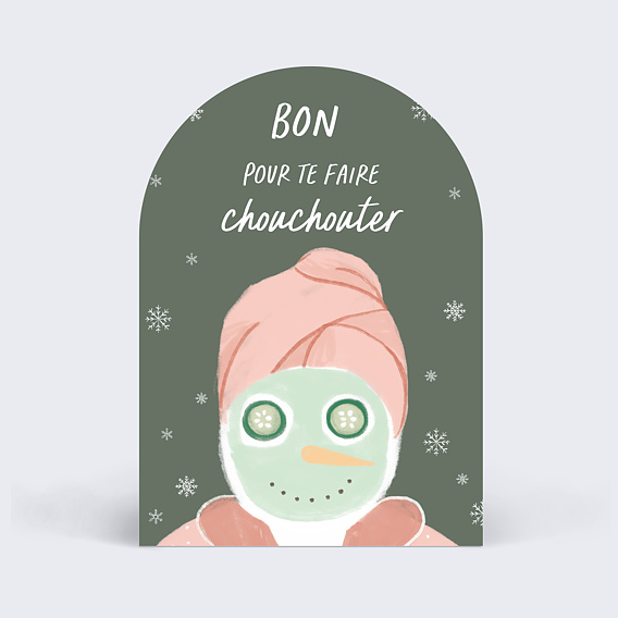 Carte de Noël Bon pour Spa