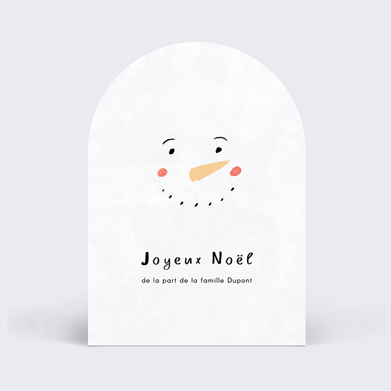 Carte de Noël Bonhomme de neige