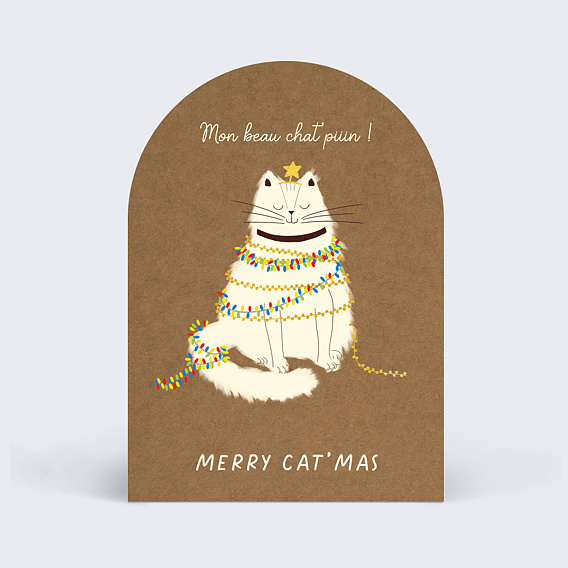 Carte de Noël Chat'pin